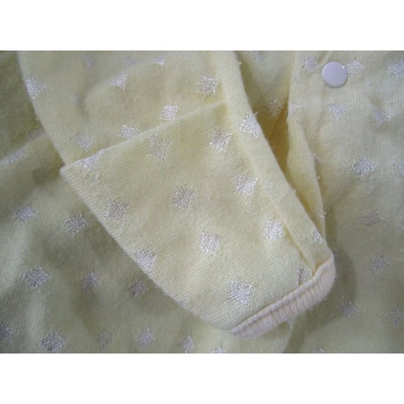 Vintage Baby Dior Layette Yellow White Drawstring Bottom Up to 13lbs USA Made - Picture 7 of 16